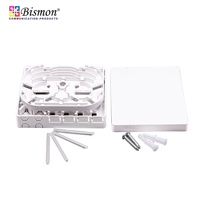 กล่องเก็บสาย fiber optic 4 Ports Optical Fiber Socket FTTx Box  (กล่องเปล่า)